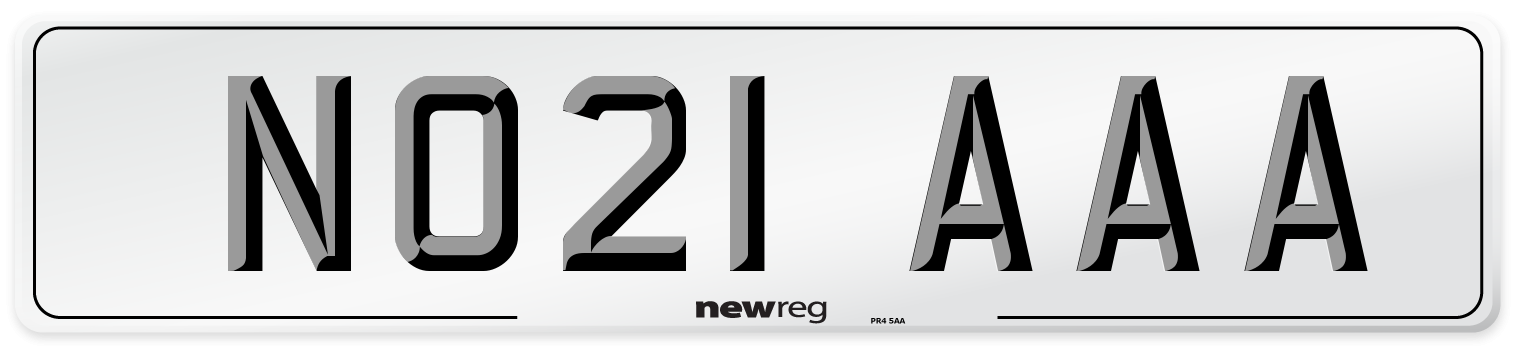 NO21 AAA Number Plate from New Reg
